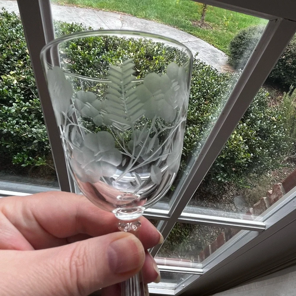 Libbey Glass Company Crystal Garland wine goblet, glasses set of 7